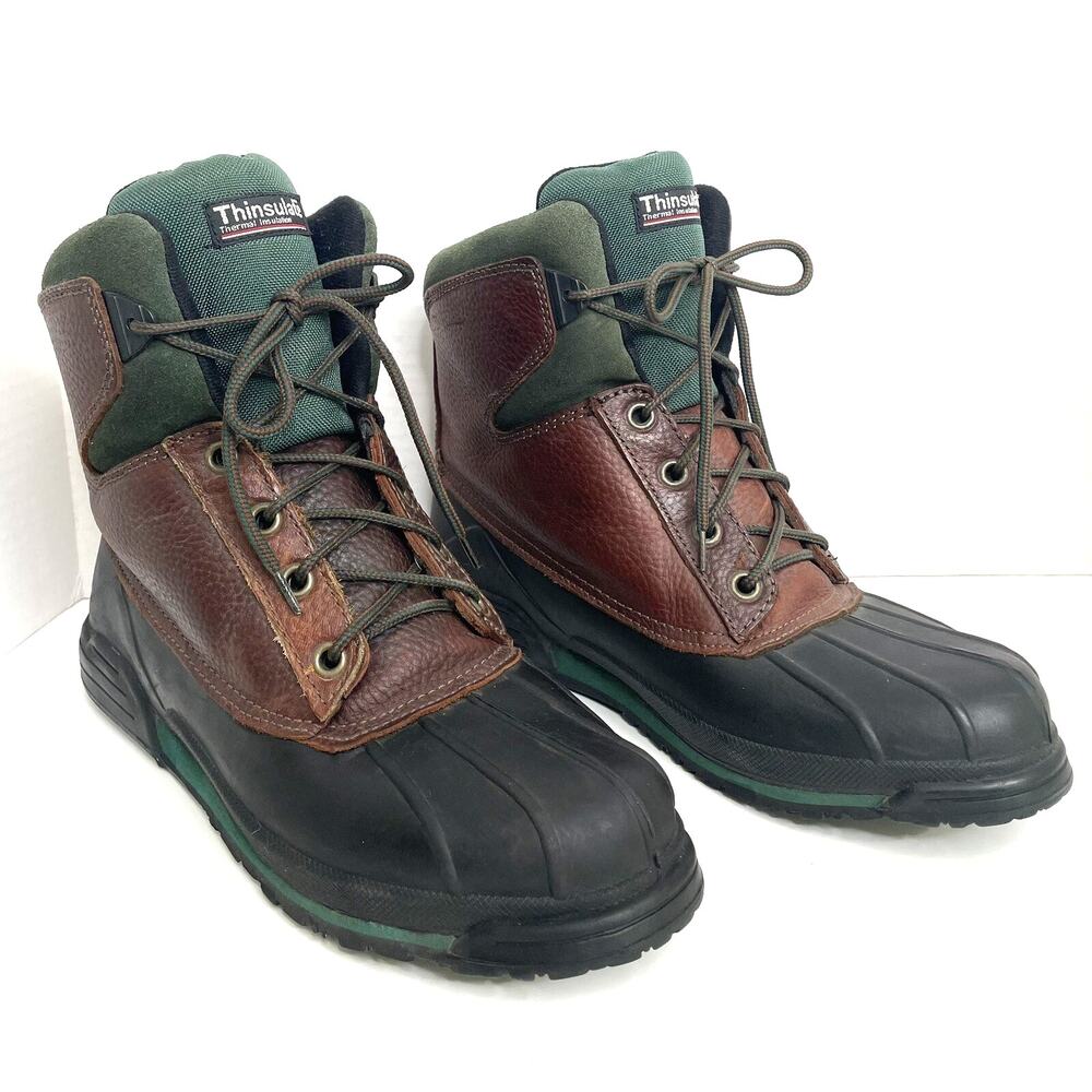 Nunn Bush Forest Green Duck Boot Thinsulate Thermal Insulated Men's Size 11 M
